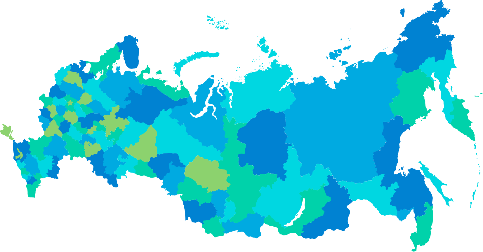 схематичная карта России